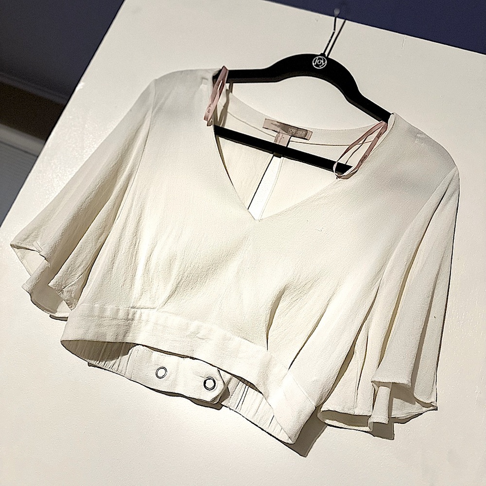 Forever 21 Cream Crop Top